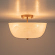 Load image into Gallery viewer, Farmhouze Light - Modern Brass Single Glossy Milk Cloudy Glass Ceiling Light - Ceiling Light - Brass - 
