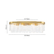 Load image into Gallery viewer, Farmhouze Light-Modern Brass Tiered Textured Glass Linear Island Flush Mount-Ceiling Light-25.6 in-
