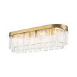 Load image into Gallery viewer, Farmhouze Light-Modern Brass Tiered Textured Glass Linear Island Flush Mount-Ceiling Light-25.6 in-

