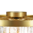 Load image into Gallery viewer, Farmhouze Light-Modern Brass Tiered Textured Glass Round Flush Mount-Ceiling Light-15.7 in-
