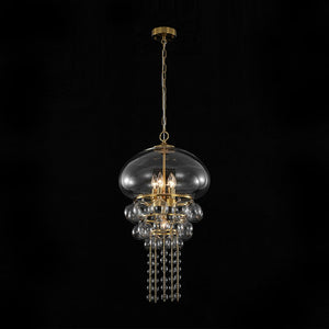 Farmhouze Light - Modern Brushed Brass Glam Glass Bubble Jellyfish Chandelier - Chandelier - Brass - 