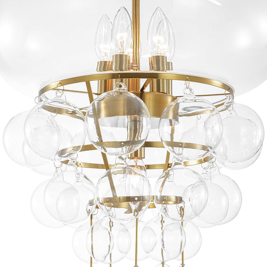 Farmhouze Light - Modern Brushed Brass Glam Glass Bubble Jellyfish Chandelier - Chandelier - Brass - 