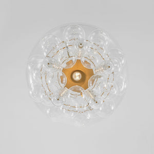 Farmhouze Light - Modern Brushed Brass Glam Glass Bubble Jellyfish Chandelier - Chandelier - Brass - 