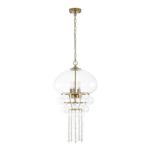 Farmhouze Light - Modern Brushed Brass Glam Glass Bubble Jellyfish Chandelier - Chandelier - Brass - 