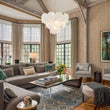 Load image into Gallery viewer, Farmhouze Light-Modern Cloudy Style Misty Swirl Glass Tiered Chandelier-Chandelier-Brass-
