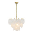 Load image into Gallery viewer, Farmhouze Light-Modern Cloudy Style Misty Swirl Glass Tiered Chandelier-Chandelier-Brass-
