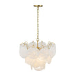 Load image into Gallery viewer, Farmhouze Light-Modern Cloudy Style Misty Swirl Glass Tiered Chandelier-Chandelier-Brass-
