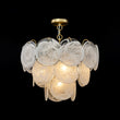 Load image into Gallery viewer, Farmhouze Light-Modern Cloudy Style Misty Swirl Glass Tiered Chandelier-Chandelier-Brass-
