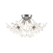Load image into Gallery viewer, Farmhouze Light - Modern Crystal Floral Firework Starburst Semi Flush Mount - Ceiling Light - Chrome - 
