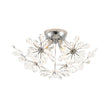 Load image into Gallery viewer, Farmhouze Light - Modern Crystal Floral Firework Starburst Semi Flush Mount - Ceiling Light - Chrome - 
