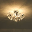 Load image into Gallery viewer, Farmhouze Light - Modern Crystal Floral Firework Starburst Semi Flush Mount - Ceiling Light - Chrome - 

