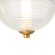 Load image into Gallery viewer, Farmhouze Light - Modern Dimmable LED 5 - Light Striped Glass Cluster Pendant - Chandelier - Brass - 
