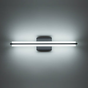 Farmhouze Light - Modern Dimmable LED Black Wide Bathroom Vanity Light - Wall Sconce - Black - 