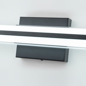 Farmhouze Light - Modern Dimmable LED Black Wide Bathroom Vanity Light - Wall Sconce - Black - 