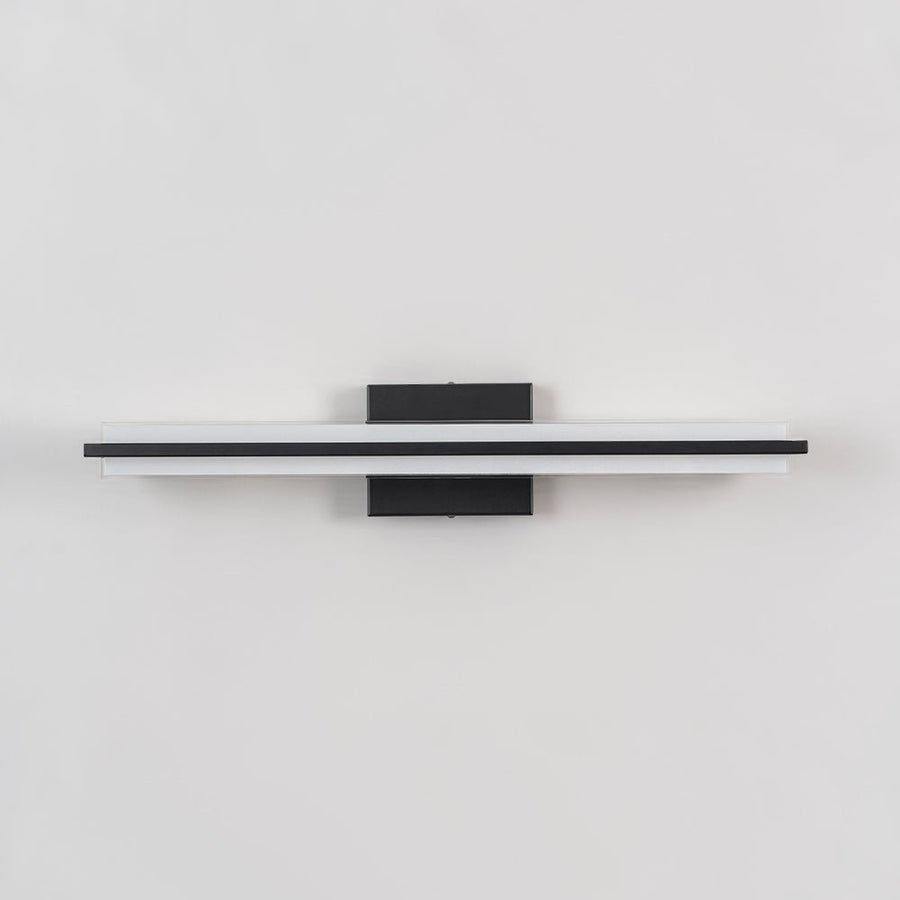 Farmhouze Light - Modern Dimmable LED Black Wide Bathroom Vanity Light - Wall Sconce - Black - 