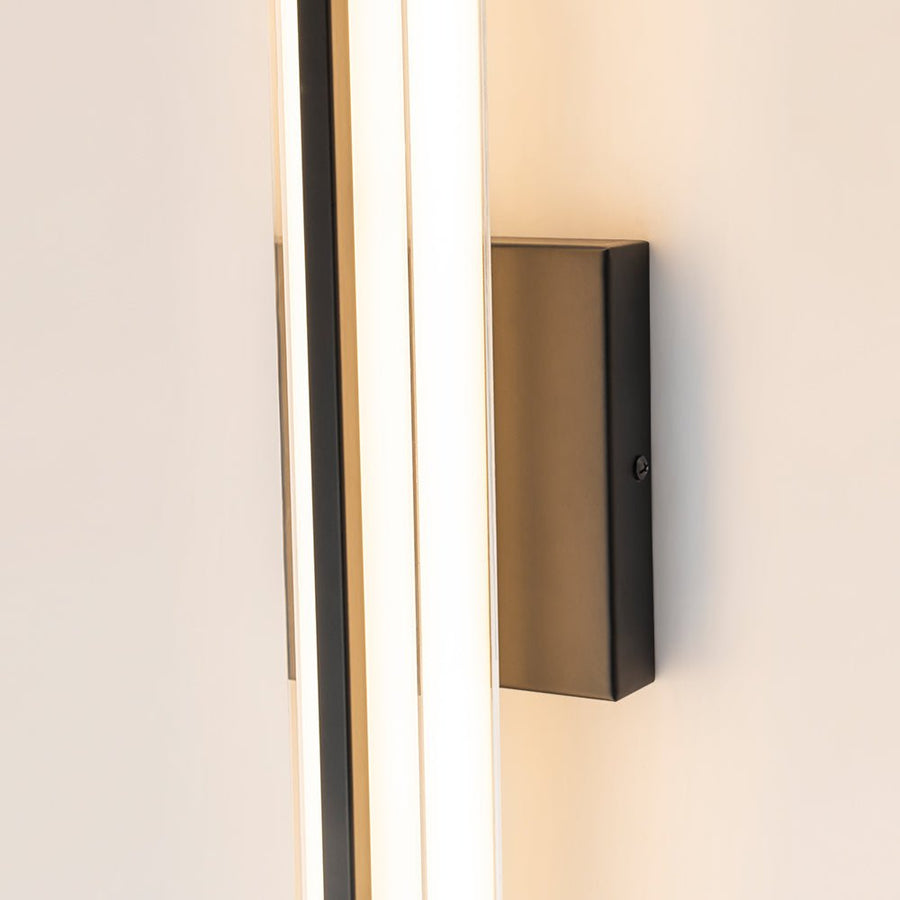 Farmhouze Light - Modern Dimmable LED Black Wide Bathroom Vanity Light - Wall Sconce - Black - 