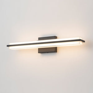 Farmhouze Light - Modern Dimmable LED Black Wide Bathroom Vanity Light - Wall Sconce - Black - 