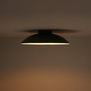 Farmhouze Light - Modern Dimmable LED Saucer Wide Dome Flush Mount Light - Ceiling Light - Black - 