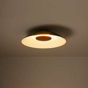 Farmhouze Light - Modern Dimmable LED Saucer Wide Dome Flush Mount Light - Ceiling Light - Black - 