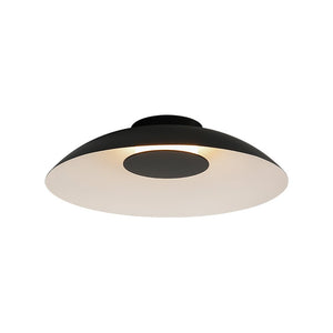Farmhouze Light - Modern Dimmable LED Saucer Wide Dome Flush Mount Light - Ceiling Light - Black - 