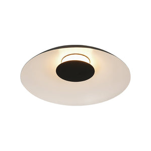 Farmhouze Light - Modern Dimmable LED Saucer Wide Dome Flush Mount Light - Ceiling Light - Black - 