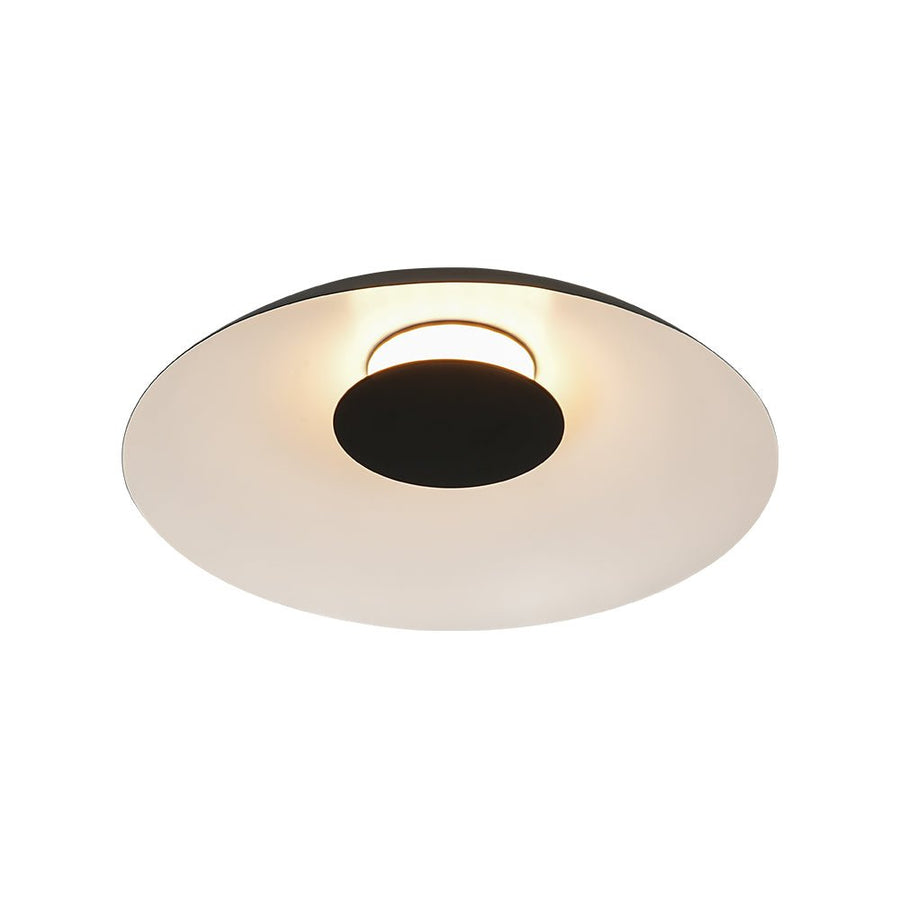 Farmhouze Light - Modern Dimmable LED Saucer Wide Dome Flush Mount Light - Ceiling Light - Black - 