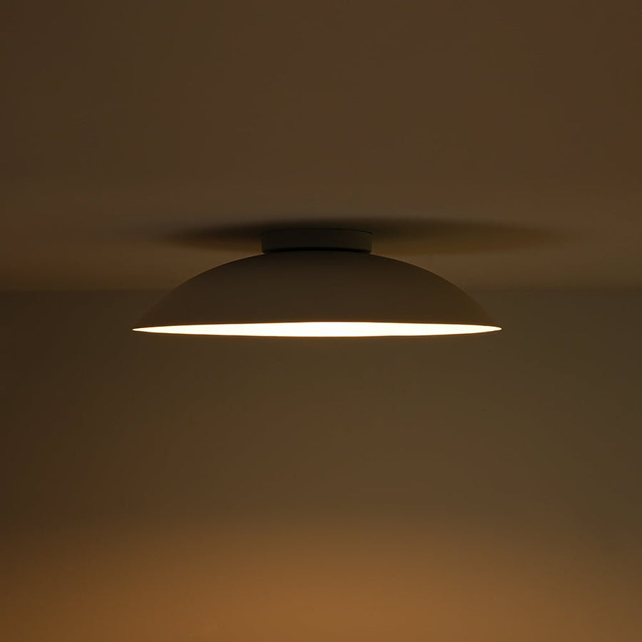 Farmhouze Light - Modern Dimmable LED Saucer Wide Dome Flush Mount Light - Ceiling Light - White - 