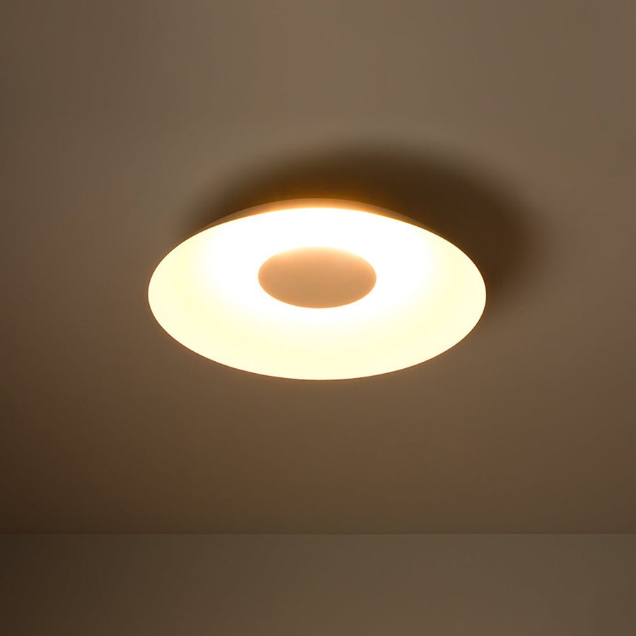 Farmhouze Light - Modern Dimmable LED Saucer Wide Dome Flush Mount Light - Ceiling Light - White - 