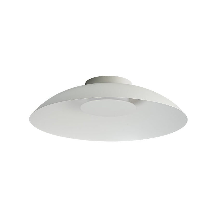 Farmhouze Light - Modern Dimmable LED Saucer Wide Dome Flush Mount Light - Ceiling Light - White - 