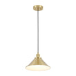 Load image into Gallery viewer, Farmhouze Light-Modern Farmhouse 1-Light Brass Metal Cone Shade Pendant-Pendant-1 Pack-
