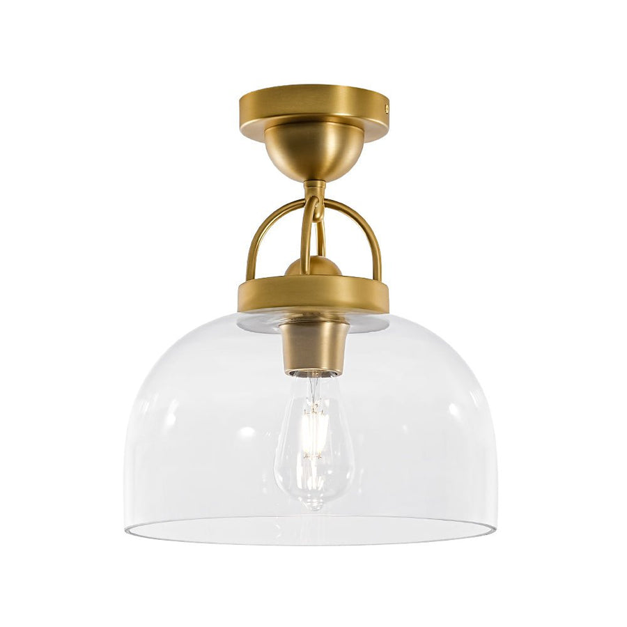 Farmhouze Light - Modern Farmhouse 1 - Light Simple Glass Dome Ceiling Light - Ceiling Light - Brass - 