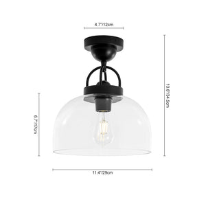 Farmhouze Light - Modern Farmhouse 1 - Light Simple Glass Dome Ceiling Light - Ceiling Light - Brass - 