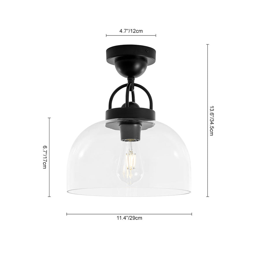 Farmhouze Light - Modern Farmhouse 1 - Light Simple Glass Dome Ceiling Light - Ceiling Light - Brass - 