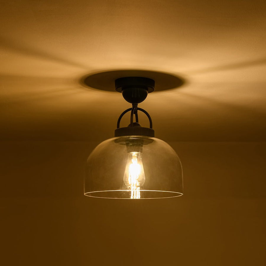 Farmhouze Light - Modern Farmhouse 1 - Light Simple Glass Dome Ceiling Light - Ceiling Light - Brass - 