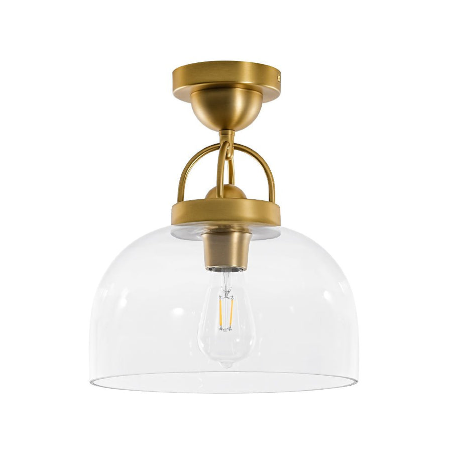 Farmhouze Light - Modern Farmhouse 1 - Light Simple Glass Dome Ceiling Light - Ceiling Light - Brass - 