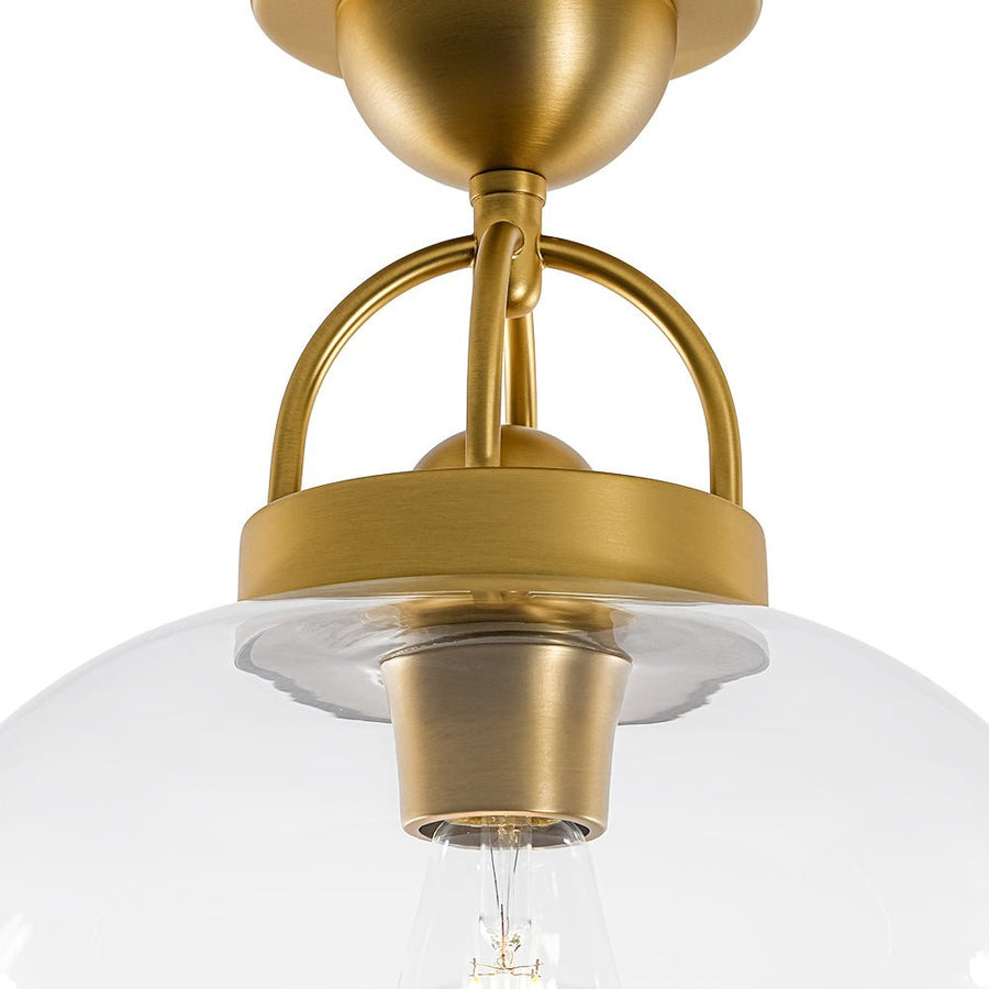 Farmhouze Light - Modern Farmhouse 1 - Light Simple Glass Dome Ceiling Light - Ceiling Light - Brass - 