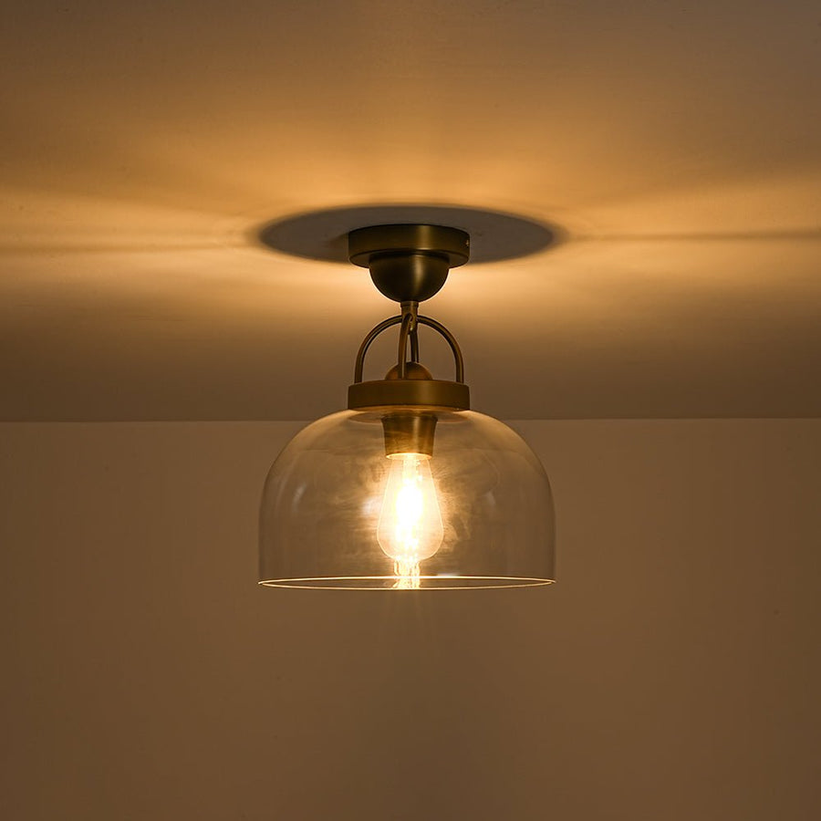 Farmhouze Light - Modern Farmhouse 1 - Light Simple Glass Dome Ceiling Light - Ceiling Light - Brass - 