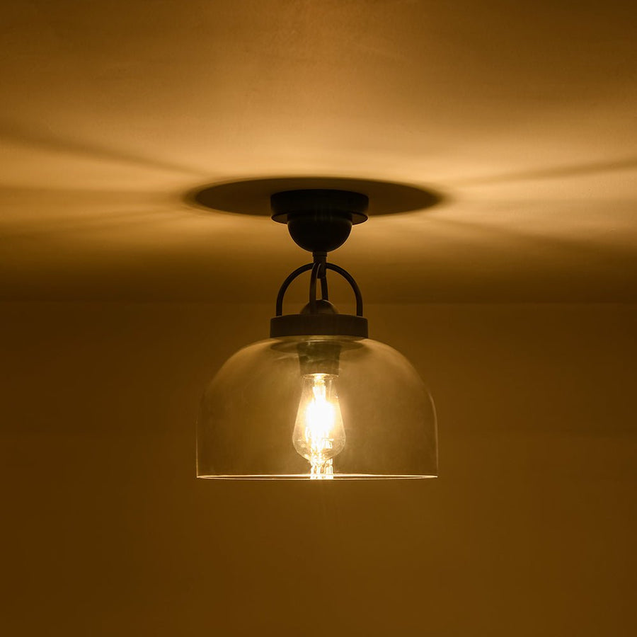 Farmhouze Light - Modern Farmhouse 1 - Light Simple Glass Dome Ceiling Light - Ceiling Light - Brass - 