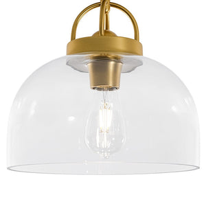 Farmhouze Light - Modern Farmhouse 1 - Light Simple Glass Dome Ceiling Light - Ceiling Light - Brass - 