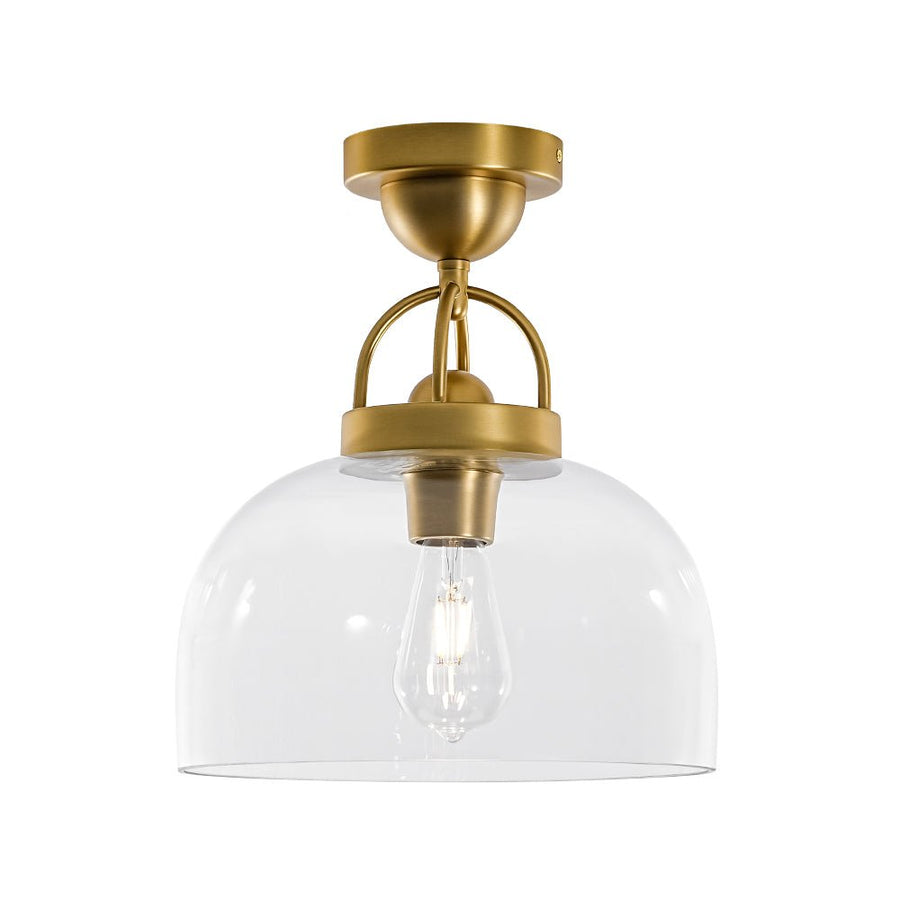 Farmhouze Light - Modern Farmhouse 1 - Light Simple Glass Dome Ceiling Light - Ceiling Light - Brass - 