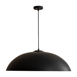 Farmhouze Light - Modern Farmhouse Black Saucer Oversized Dome Pendant - Chandelier - 30.7 in - 