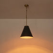 Load image into Gallery viewer, Farmhouze Light - Modern Farmhouse Brass Single Black Cone Pendant Light - Pendant - Black + Brass - 
