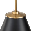 Load image into Gallery viewer, Farmhouze Light - Modern Farmhouse Brass Single Black Cone Pendant Light - Pendant - Black + Brass - 

