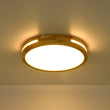 Load image into Gallery viewer, Farmhouze Light - Modern Farmhouse Dimmable LED Round Wooden Ceiling Light - Ceiling Light - 15 in - 
