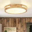 Load image into Gallery viewer, Farmhouze Light - Modern Farmhouse Dimmable LED Round Wooden Ceiling Light - Ceiling Light - 15 in - 
