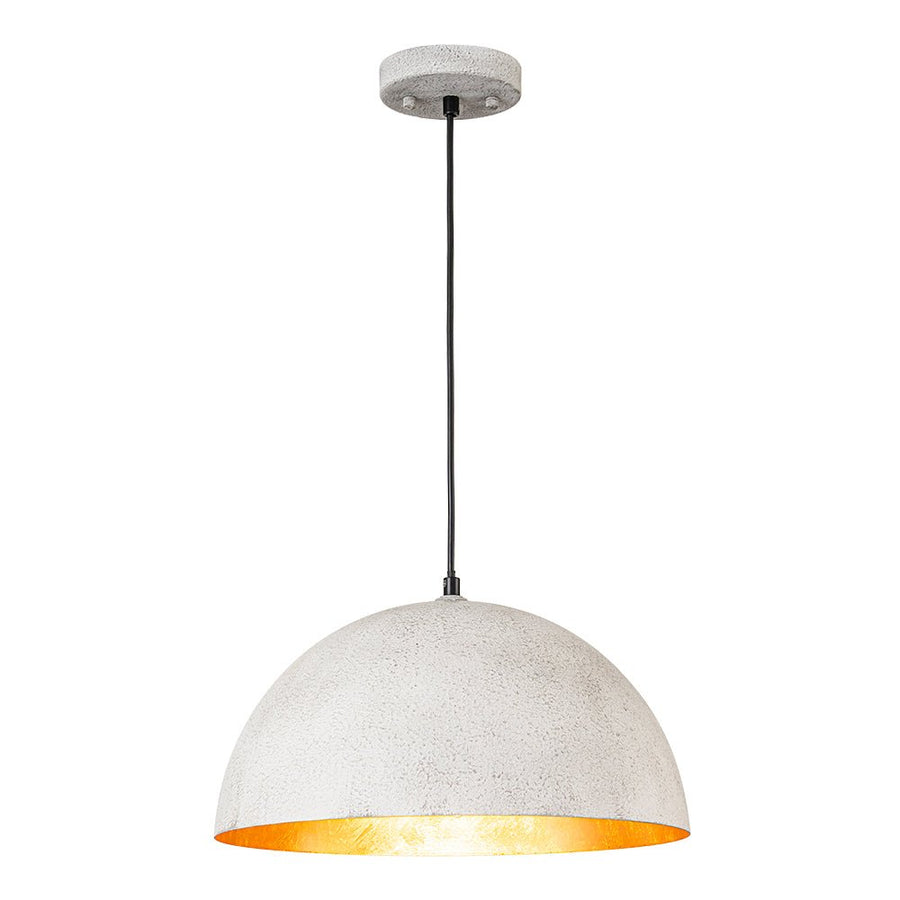 Farmhouze Light - Modern Farmhouse Oversized Dome Pendant - Chandelier - Grey White - 15 in. - M