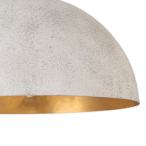 Farmhouze Light - Modern Farmhouse Oversized Dome Pendant - Chandelier - Grey White - 23 in. - L