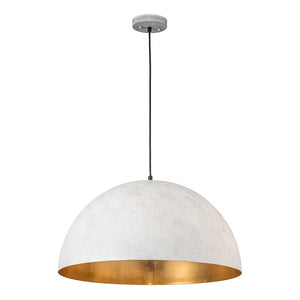 Farmhouze Light - Modern Farmhouse Oversized Dome Pendant - Chandelier - Grey White - 23 in. - L