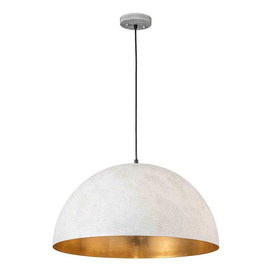 Farmhouze Light - Modern Farmhouse Oversized Dome Pendant - Chandelier - Grey White - 23 in. - L