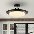 Load image into Gallery viewer, Farmhouze Light-Modern Farmhouse Round Frisbee Dimmable LED Ceiling Light-Ceiling Light-Black-
